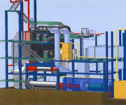 CCGT combined heat and power station model